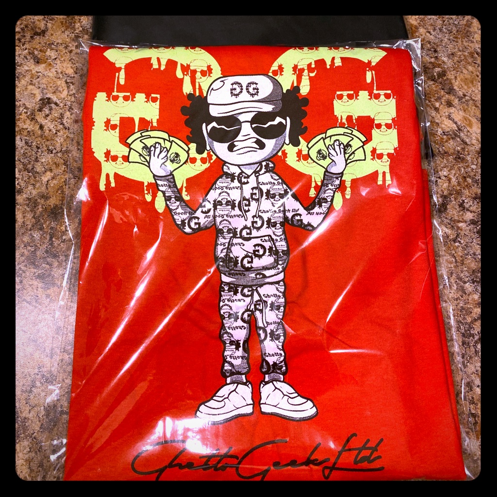 Ghetto Geek Character Logo Screen Print Tees